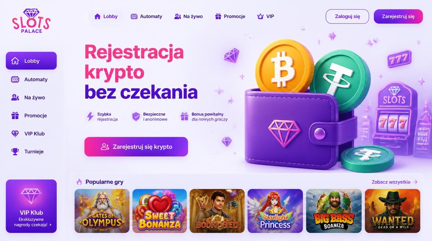  interfejs kasyna z ikonami kryptowalut i automatami 